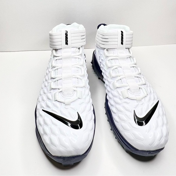 NEW Nike Force Savage Pro 2 Men's Football Cleat in White & Blue Size 12 - Picture 2 of 7